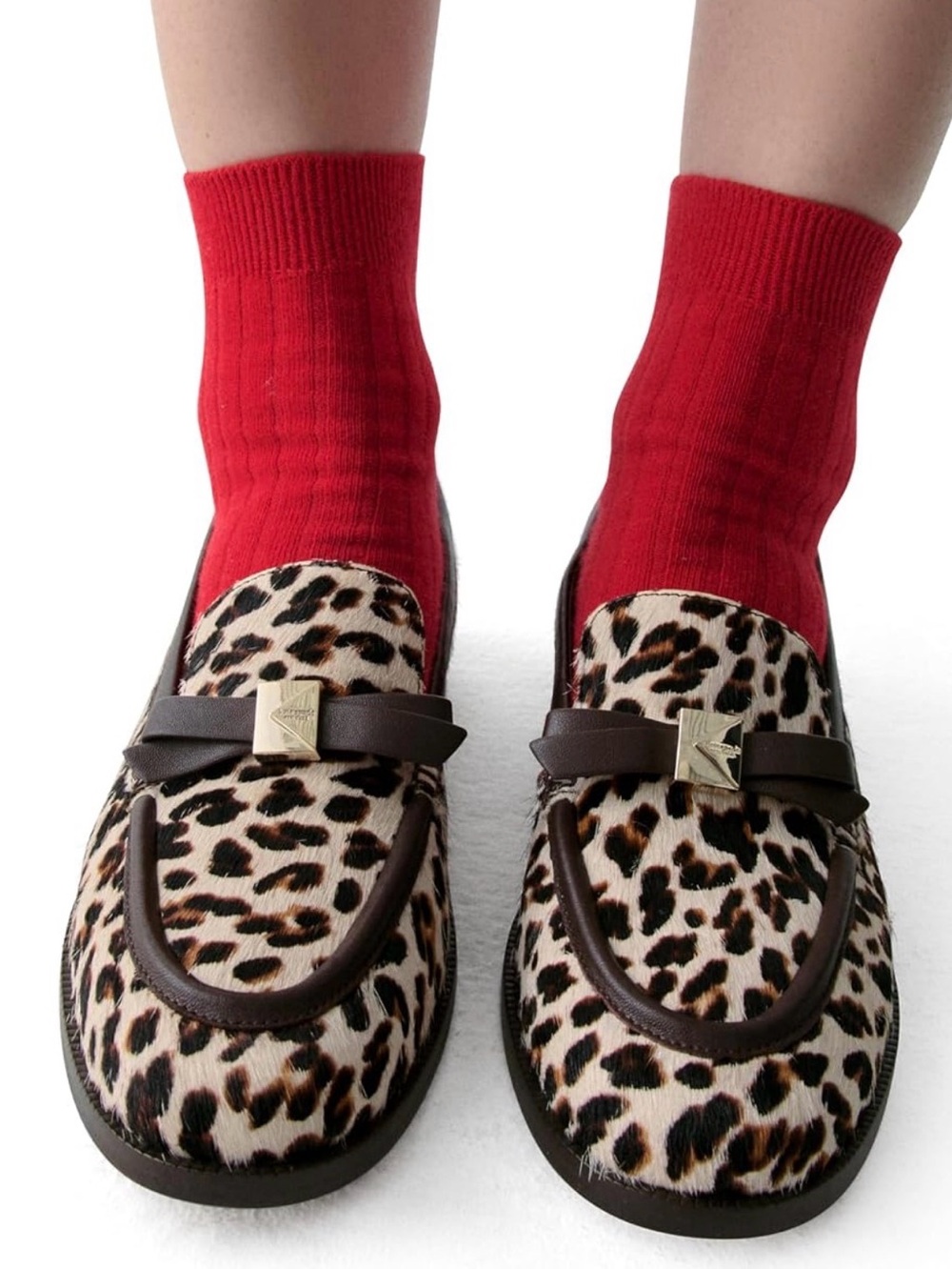 NWT- Kate Spade New York ‘Deco’ Downtown Leopard Calf-Hair Loafer - Picture 2 of 10